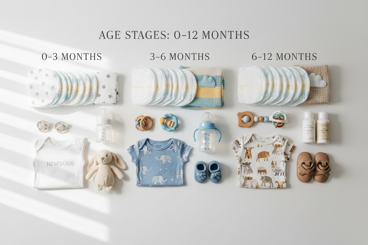 Baby Essentials by Age: What Your Baby Needs From 0–12 Months