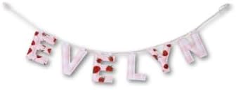 Custom Fabric Name Banner, Nursery Name Garland, Baby Wall Decor by Handmade
