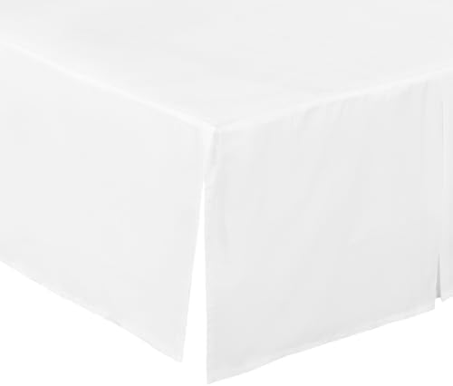 EVERYDAY KIDS White Pleated Crib Skirt; 100% Natural Cotton Nursery Crib - Image 6