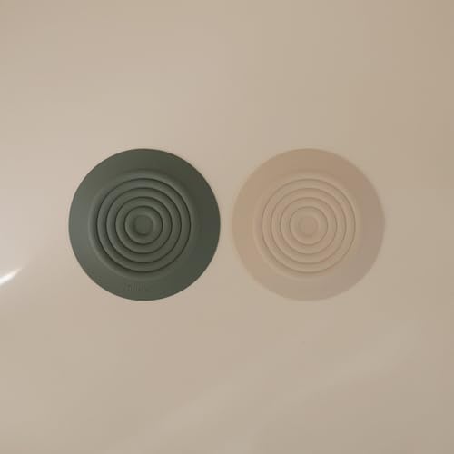 mushie Silicone Drain Stopper 2-Pack | 5.5 inch Diameter Bathtub Flat Suction - Image 3
