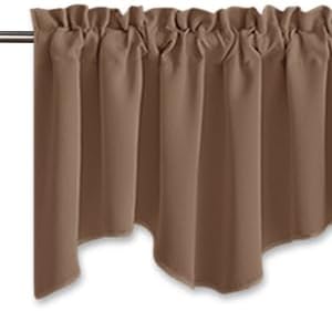 NICETOWN Room Darkening Cappuccino Curtain Valances - Image 3