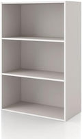 Homes: Inside + Out Apexa 3-Tier Cube Storage Organizer Shelves, Stackable Wood by HOMESInsideOut