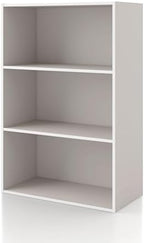 Homes: Inside + Out Apexa 3-Tier Cube Storage Organizer Shelves, Stackable Wood by HOMESInsideOut