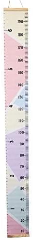 Kids Growth Chart, Wood Frame Fabric Canvas Height Measurement Ruler from Baby - Image 6