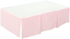 EVERYDAY KIDS Light Pink Pleated Crib Skirt; 100% Natural Cotton Nursery Crib - Image 4