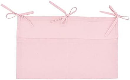 Linen Baby Bedside Hanging Storage Bag, 2 Pockets Organizer - Image 3