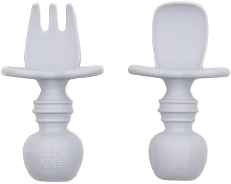 Bumkins Baby Utensils Set, Chewtensils Silicone Spoons by Bumkins