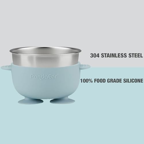 PandaEar 6-in-1 Stainless Steel Baby Feeding Set | Divided Suction Plate - Image 5