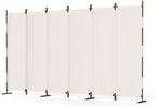 6 Panel Room Divider, 6ft Folding Screen Portable Wall Partition Room Divider by Kecreque
