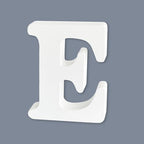 6 Inch Unfinished Wooden Letters, Wedding Birthday Party Wall Decor, Letter E by HANWER