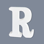White Unfinished Wooden Letters, 6 Inch Marquee Letters, Wood Letters by HANWER