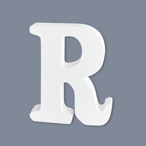 White Unfinished Wooden Letters, 6 Inch Marquee Letters, Wood Letters by HANWER