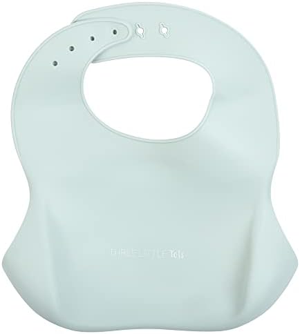 Three Little Tots Modern Silicone Baby Bib – Adjustable Fit Waterproof Catch - Image 3