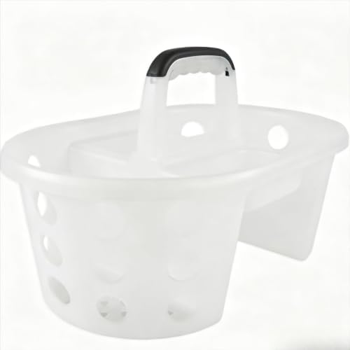 Portable Shower Caddy Plastic Shower Basket Organizer Divided Bathroom Caddy - Image 3