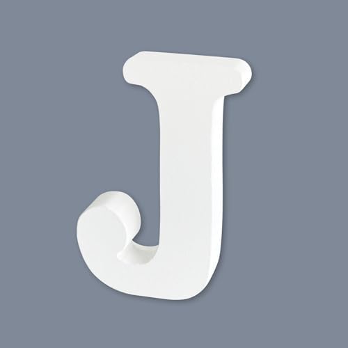 Unfinished Wooden Letters, 6 Inch White Wood Letters by HANWER
