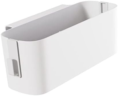 Bedside Storage Caddy with Double Hooks, 13 in White Hanging Bed Organizer - Image 5