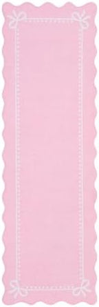 Garvee Scalloped Bow Runner Rug 2x6 Washable Kitchen Runner Rug Non-Slip - Image 5