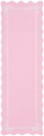 Garvee Scalloped Bow Runner Rug 2x6 Washable Kitchen Runner Rug Non-Slip - Image 5