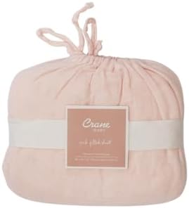 Crane Baby Cotton Sateen Fitted Sheet, Desert Rose, Soft Cotton Crib Sheets - Image 5