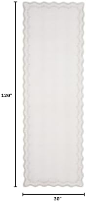 GarveeHome 2.5x10 Scalloped Washable Runner Rug Long Hallway Kitchen Rug - Image 2