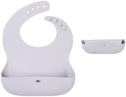 SmileyTot Silicone Baby Bib, Roll-Up Travel Feeding Bib by SmileyTot