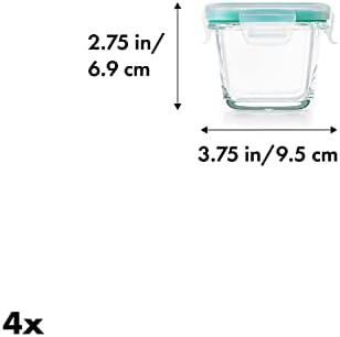 OXO Good Grips 4-Piece Smart Seal Glass Food Storage Container Set - 4 oz - Image 2