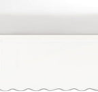 Lush Decor Coastal Chic Scalloped Edge Baby Crib Skirt Single 28" W x 52" L + - Image 3