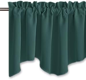 NICETOWN Hunter Green Kitchen Blackout Valances - Image 2