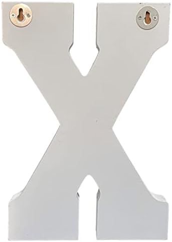 ABELOTS Large Wood Letter Distressed White Wash Alphabet Wall Décor Monogram - Image 4