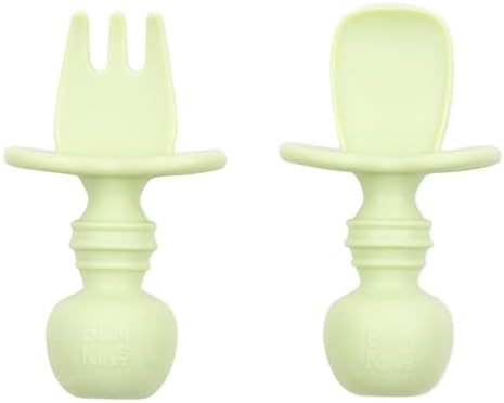 Bumkins Baby Utensils Set, Chewtensils Silicone Spoons by Bumkins