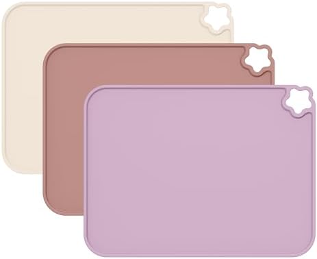 Silicone Placemat for Toddles Kids Non-Slip Reusable Portable Kids Placemats by Cutebe