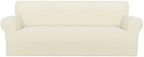 PureFit Stretch Couch Covers for Sofa Large Sofa Slipcovers Ivory by PureFit
