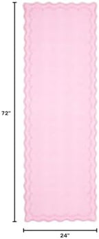 GarveeHome 2x6 Scalloped Washable Runner Rug Non Slip Hallway Kitchen Rug - Image 2