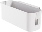 Bedside Storage Caddy with Double Hooks, 13 in White Hanging Bed Organizer - Image 4