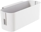 Bedside Storage Caddy with Double Hooks, 13 in White Hanging Bed Organizer - Image 6