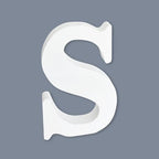 White Unfinished Wood Letters, 6 Inch Wooden Letters by HANWER