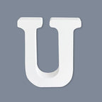 Unfinished Wooden Letters for Crafts, 6 Inch White Alphabet Letters for Party by HANWER
