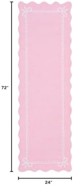Garvee Scalloped Bow Runner Rug 2x6 Washable Kitchen Runner Rug Non-Slip - Image 2