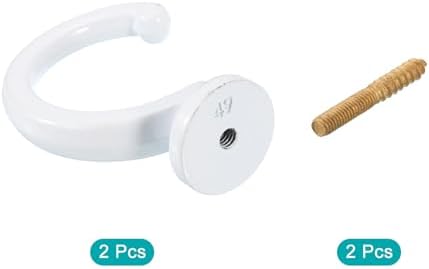 uxcell 2Pcs Curtain Holdback, Aluminum Alloy Wall Mounted Curtain Holders - Image 3