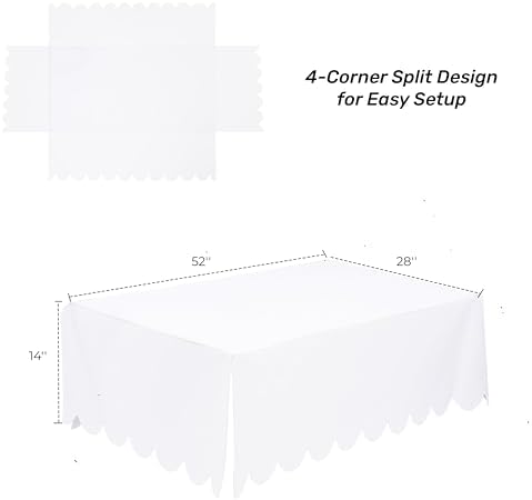 Shunjie.Home Scallop Edge Crib Skirt White, 100% Egyptian Cotton 400 Thread - Image 6