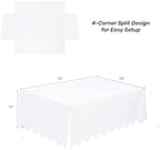 Shunjie.Home Scallop Edge Crib Skirt White, 100% Egyptian Cotton 400 Thread - Image 6