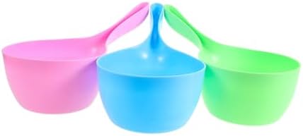 3pcs Baby Bath Ladles PP with Ergonomic Handle by LIFKOME