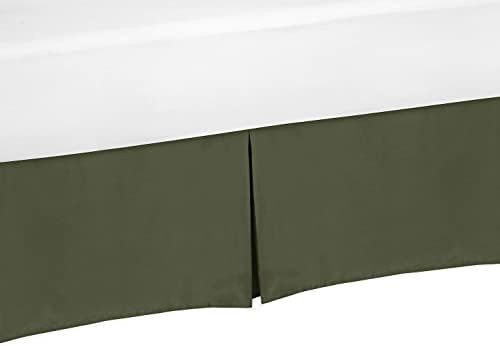 Sweet Jojo Designs Dark Green Boy Baby Crib Bed Skirt Nursery Dust Ruffle by SweetJojoDesigns