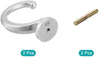uxcell 2Pcs Curtain Holdback, Aluminum Alloy Wall Mounted Curtain Holders - Image 3