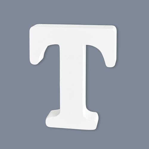 White Unfinished Wooden Letters by HANWER