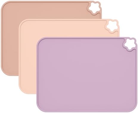 Silicone Placemat for Toddles Kids Non-Slip Reusable Portable Kids Placemats by Cutebe