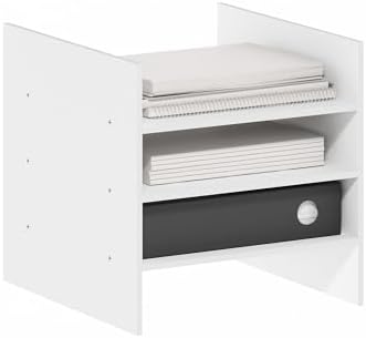 Furinno Cubicle 3-Shelf Cube Insert, Cube Organizer, Plain White - Image 5