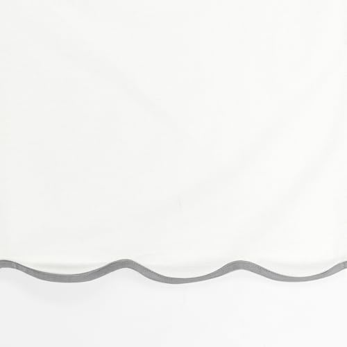 Lush Decor Coastal Chic Scalloped Edge Baby Crib Skirt Single 28" W x 52" L + - Image 4