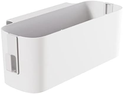 Bedside Storage Caddy with Double Hooks, 13 in White Hanging Bed Organizer by Unknown