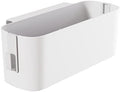 Bedside Storage Caddy with Double Hooks, 13 in White Hanging Bed Organizer by Unknown